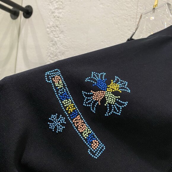 Chrome Hearts Rhinestone Black Long Sleeve T-Shirt - Picture 5 of 7